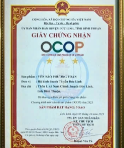 Chứng nhận OCOP sản phẩm yến Yến Sào Phương Toàn