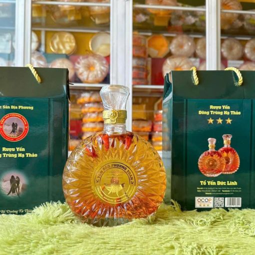 Rượu Yến 750ml đông trùng.