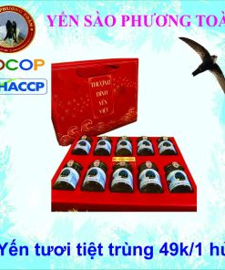 Yến tươi chưng triệt trùng.