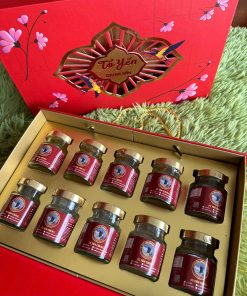 Yến hủ chưng tiệt trùng 1 lốc 10 hủ.